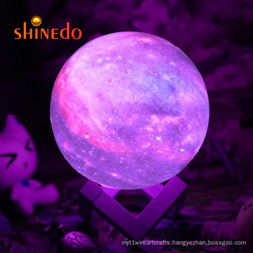 3D Print LED Lamp Moon Earth Jupiter Colors Home Bedroom Decor Creative Mood USB Recharge Touch Pat Control Lamp Star Moon Light